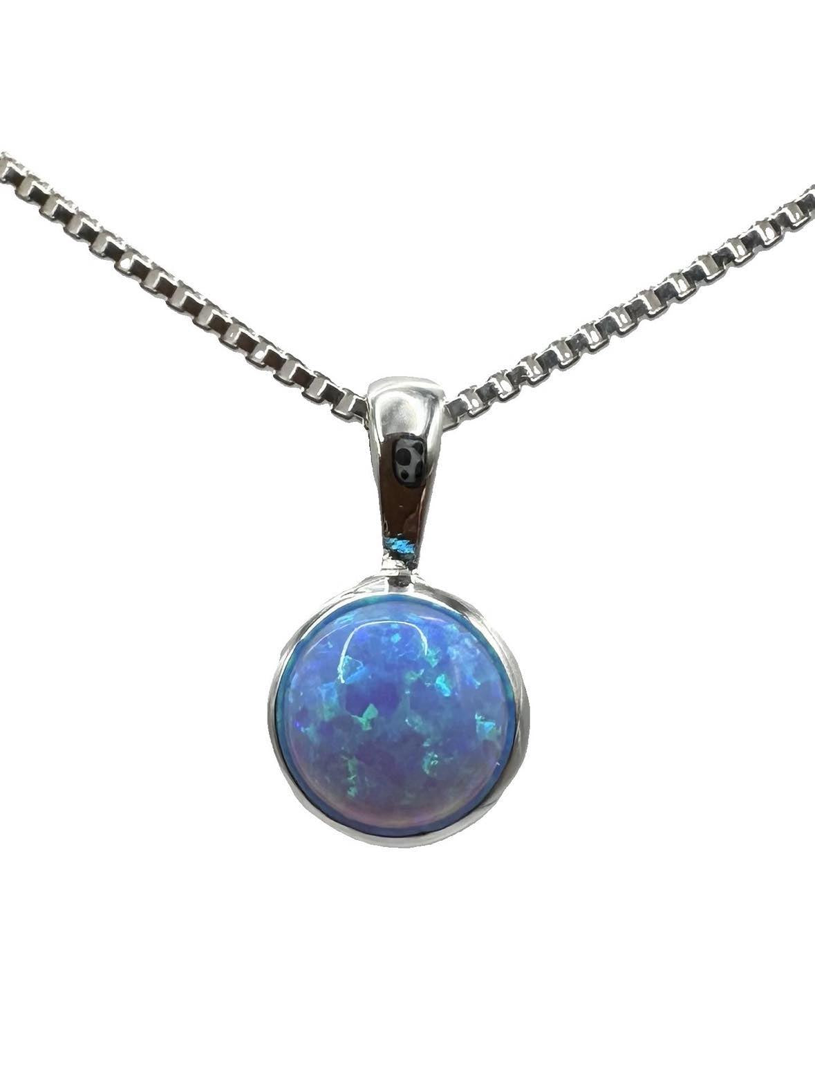 Sterling Silver Blue Opalite Pendant