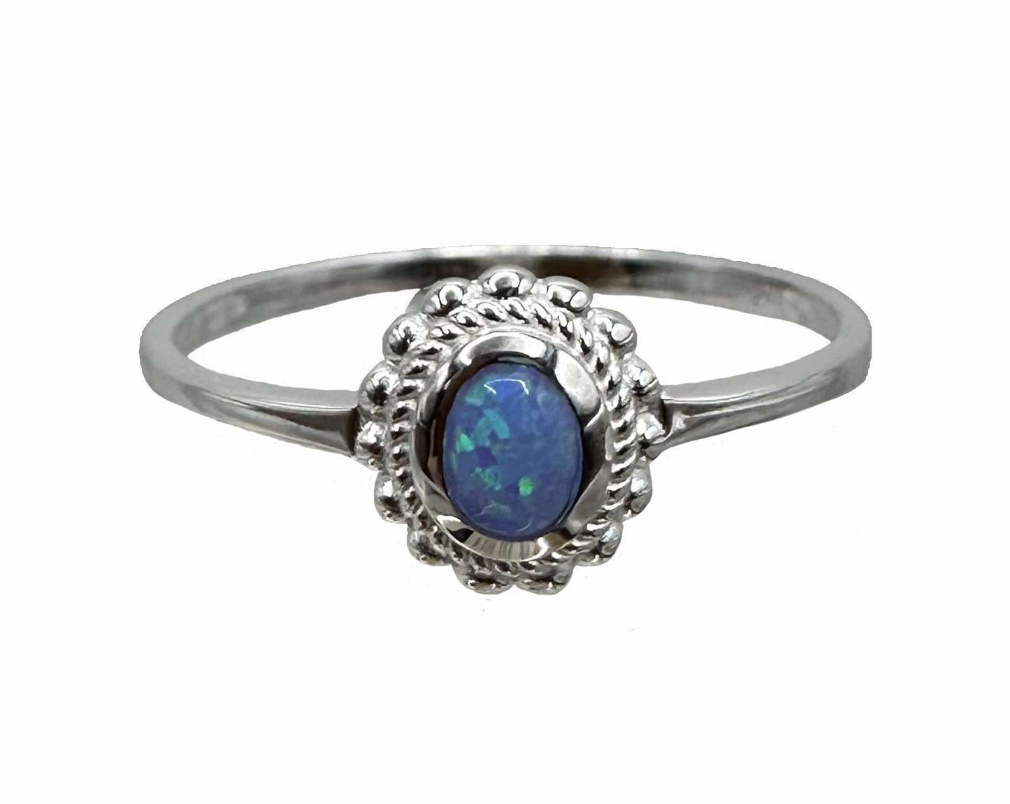 Sterling Silver Blue Opalite Ring