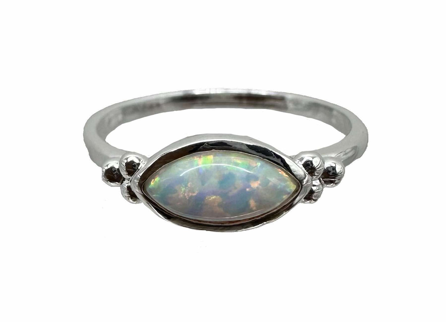 Sterling Silver White Opalite Ring