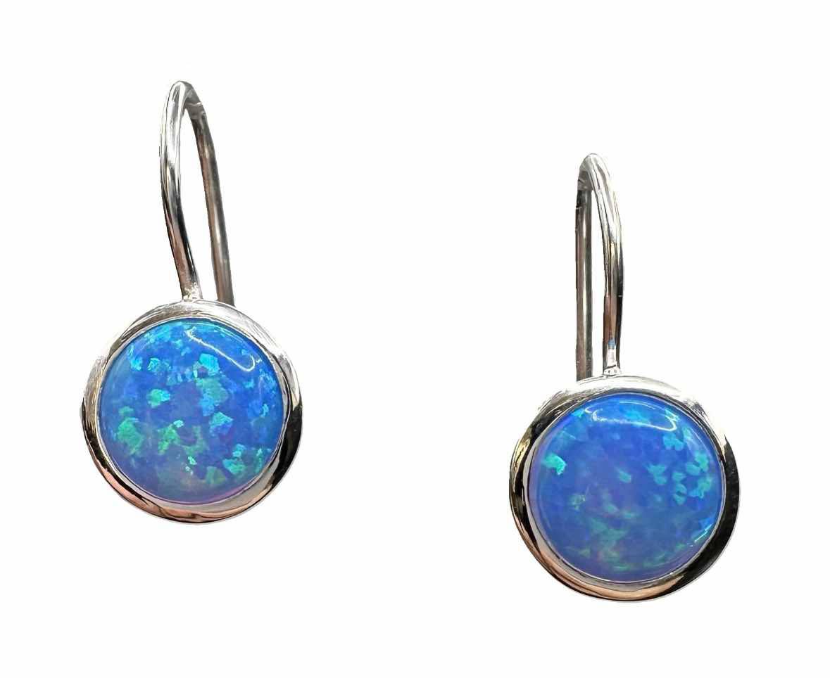 Sterling Silver Blue Opalite Earrings