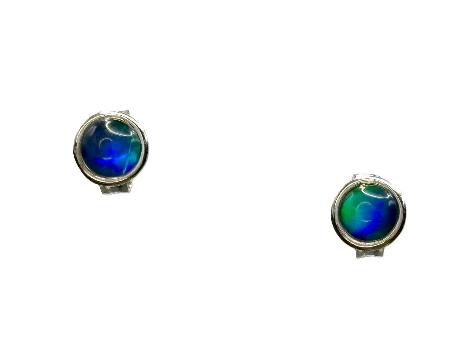 Sterling Silver Triplet Opal Stud Earrings