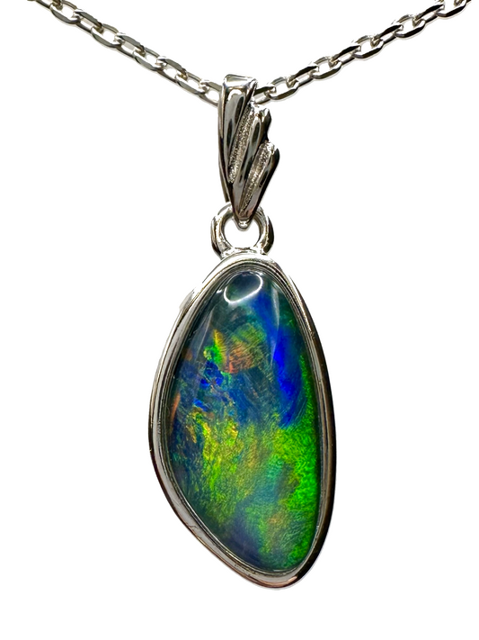 Sterling Silver Triplet Opal Pendant