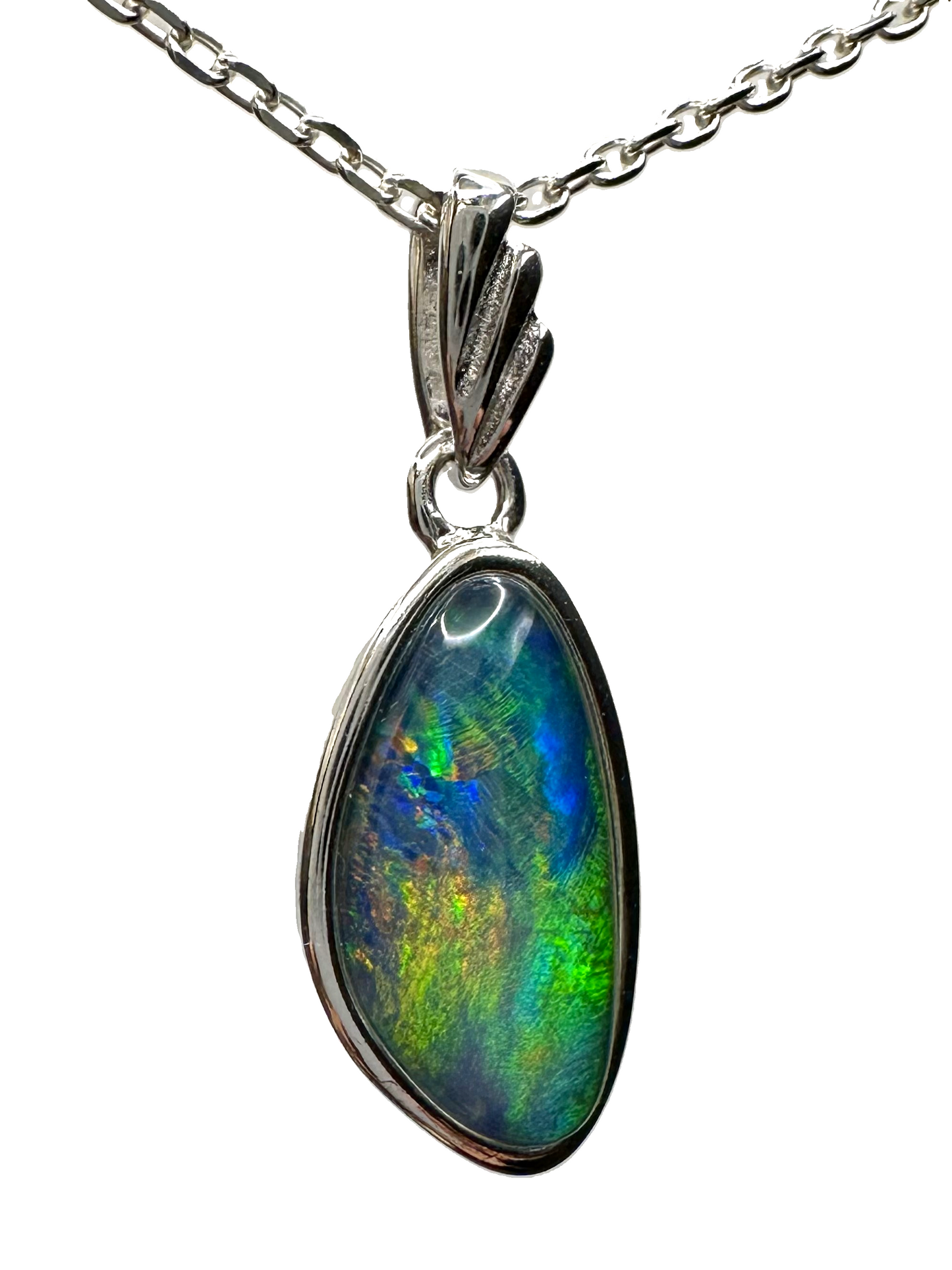 Sterling Silver Triplet Opal Pendant