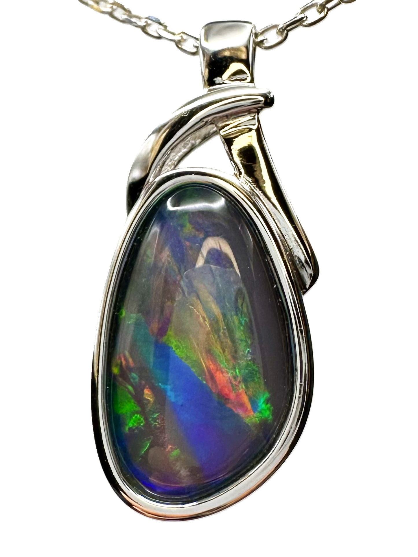 Sterling Silver Triplet Opal Pendant