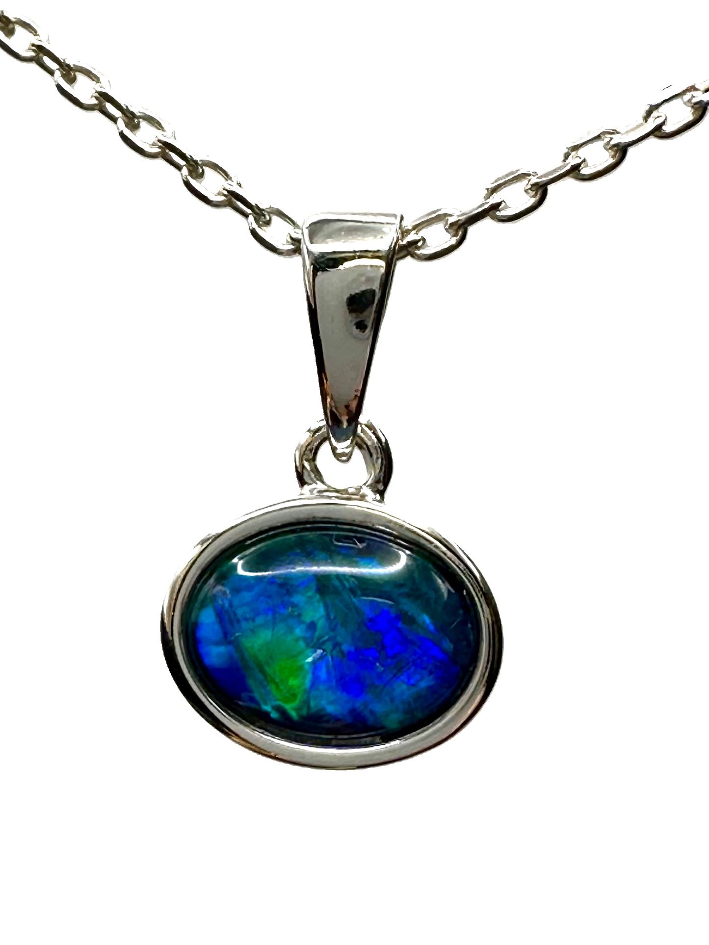 Sterling Silver Triplet Opal Pendant