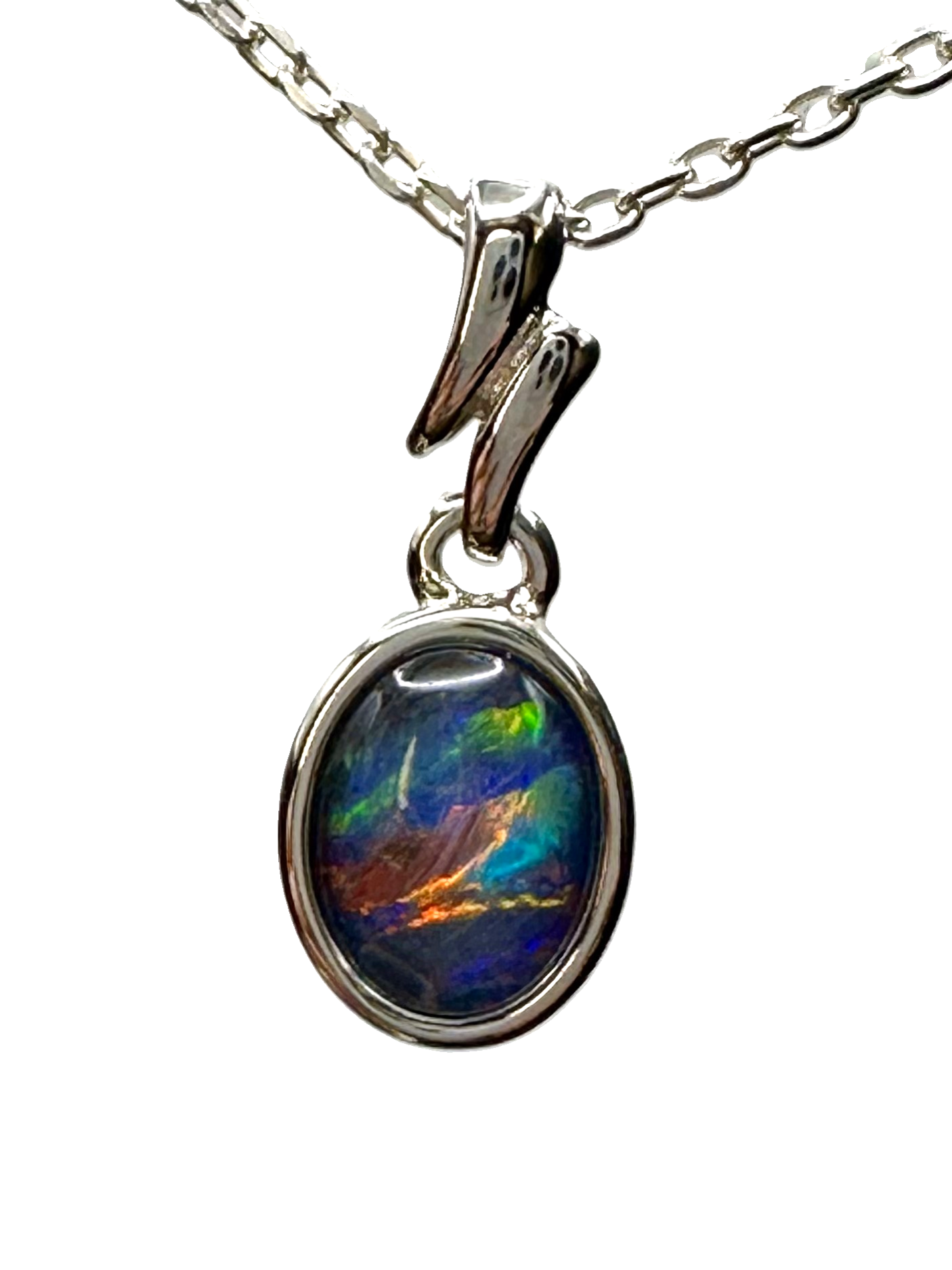 Sterling Silver Triplet Opal Pendant