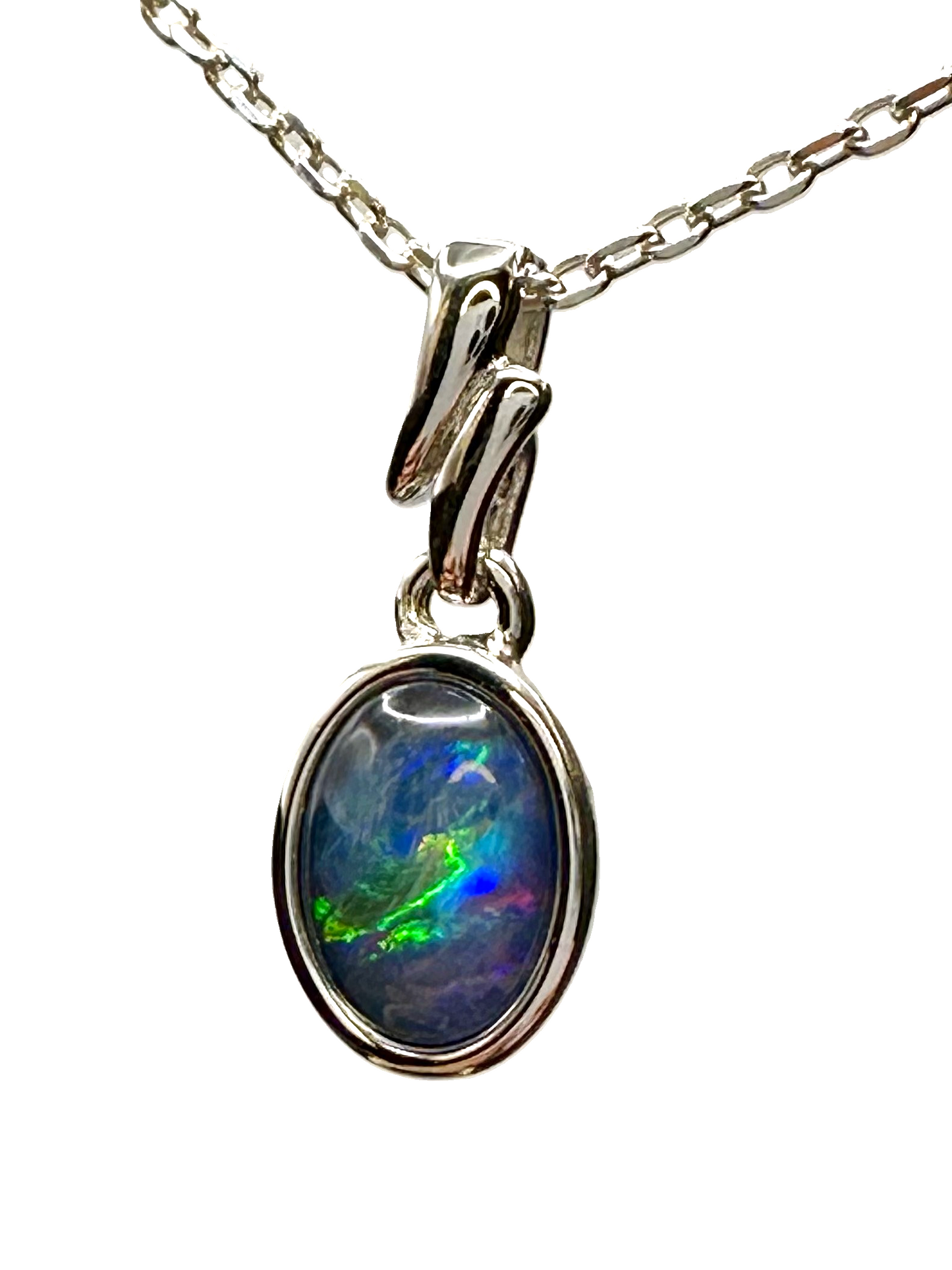 Sterling Silver Triplet Opal Pendant