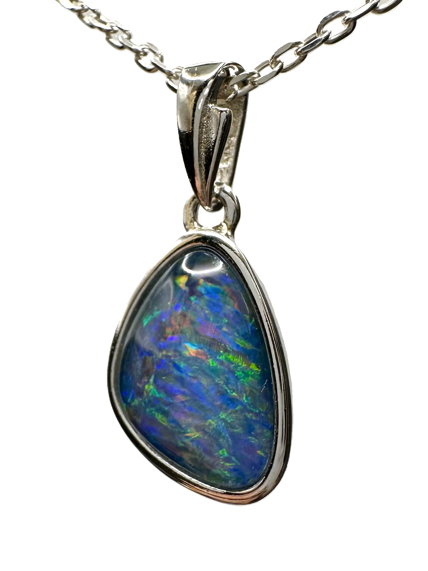 Sterling Silver Triplet Opal Pendant