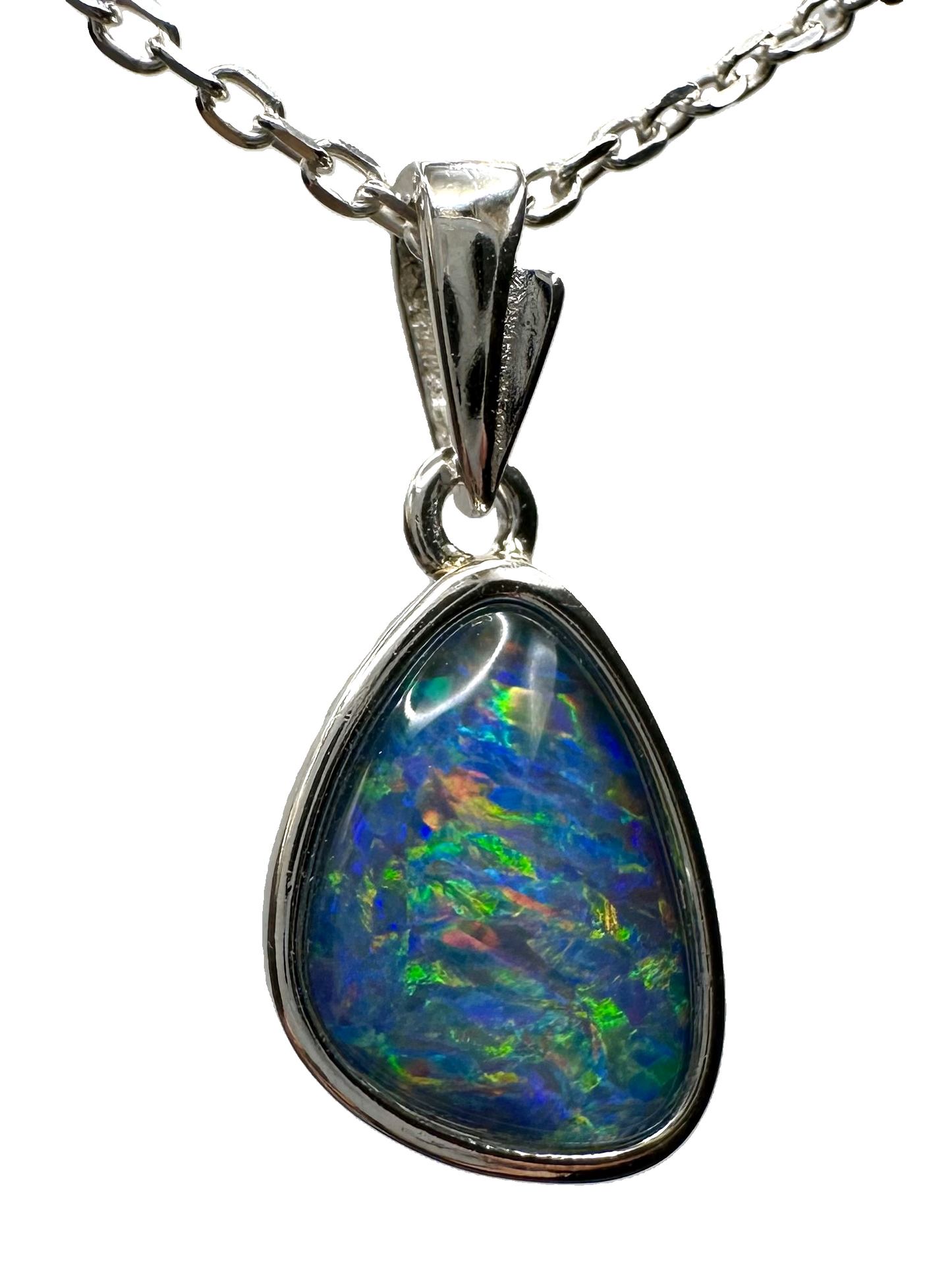 Sterling Silver Triplet Opal Pendant