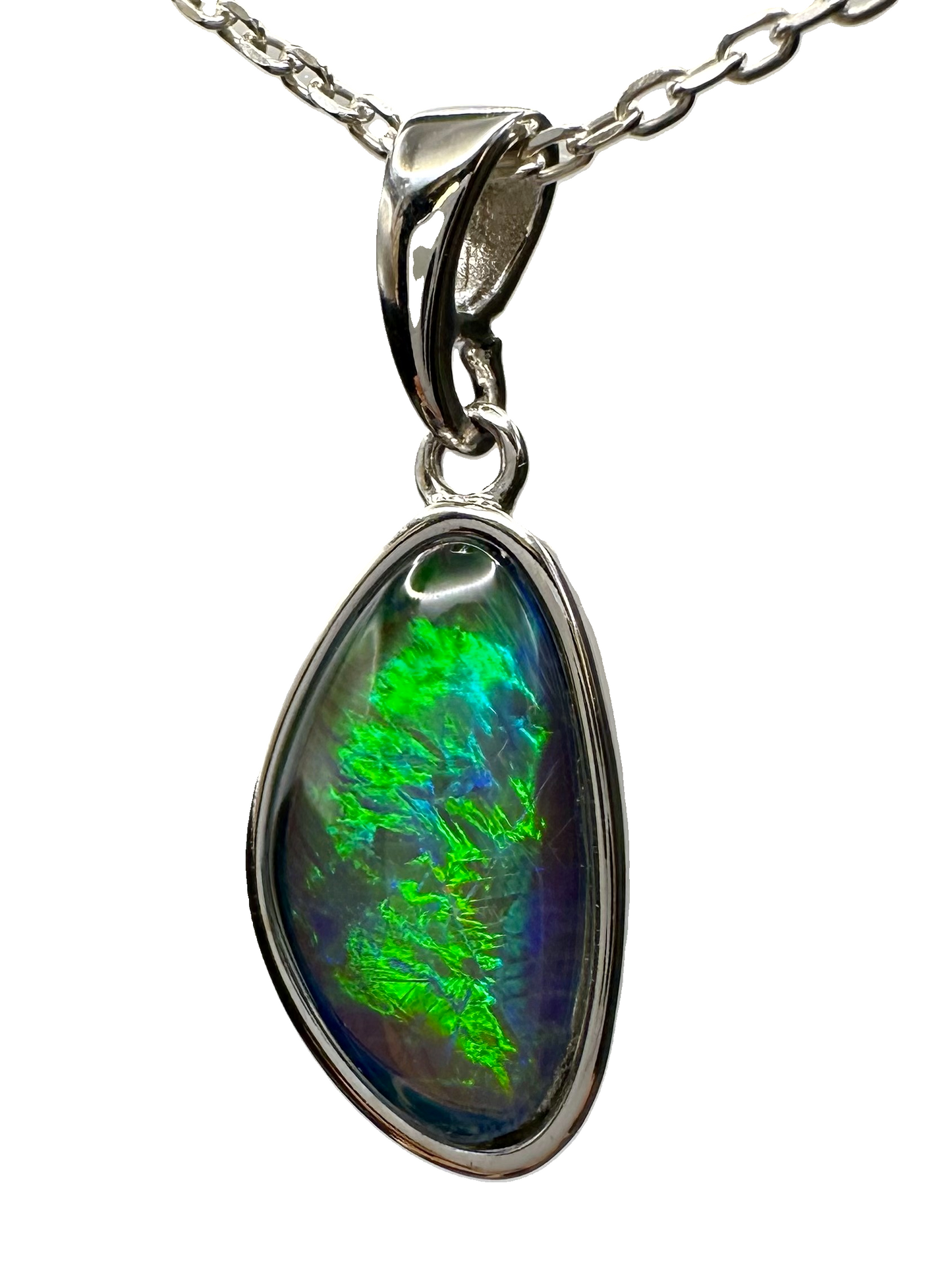 Sterling Silver Triplet Opal Pendant