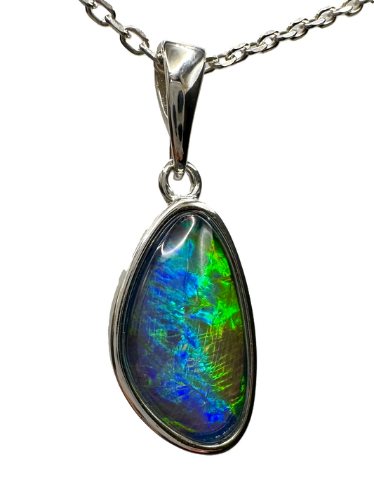 Sterling Silver Triplet Opal Pendant