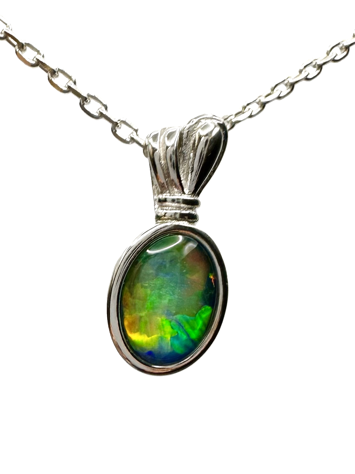 Sterling Silver Triplet Opal Pendant