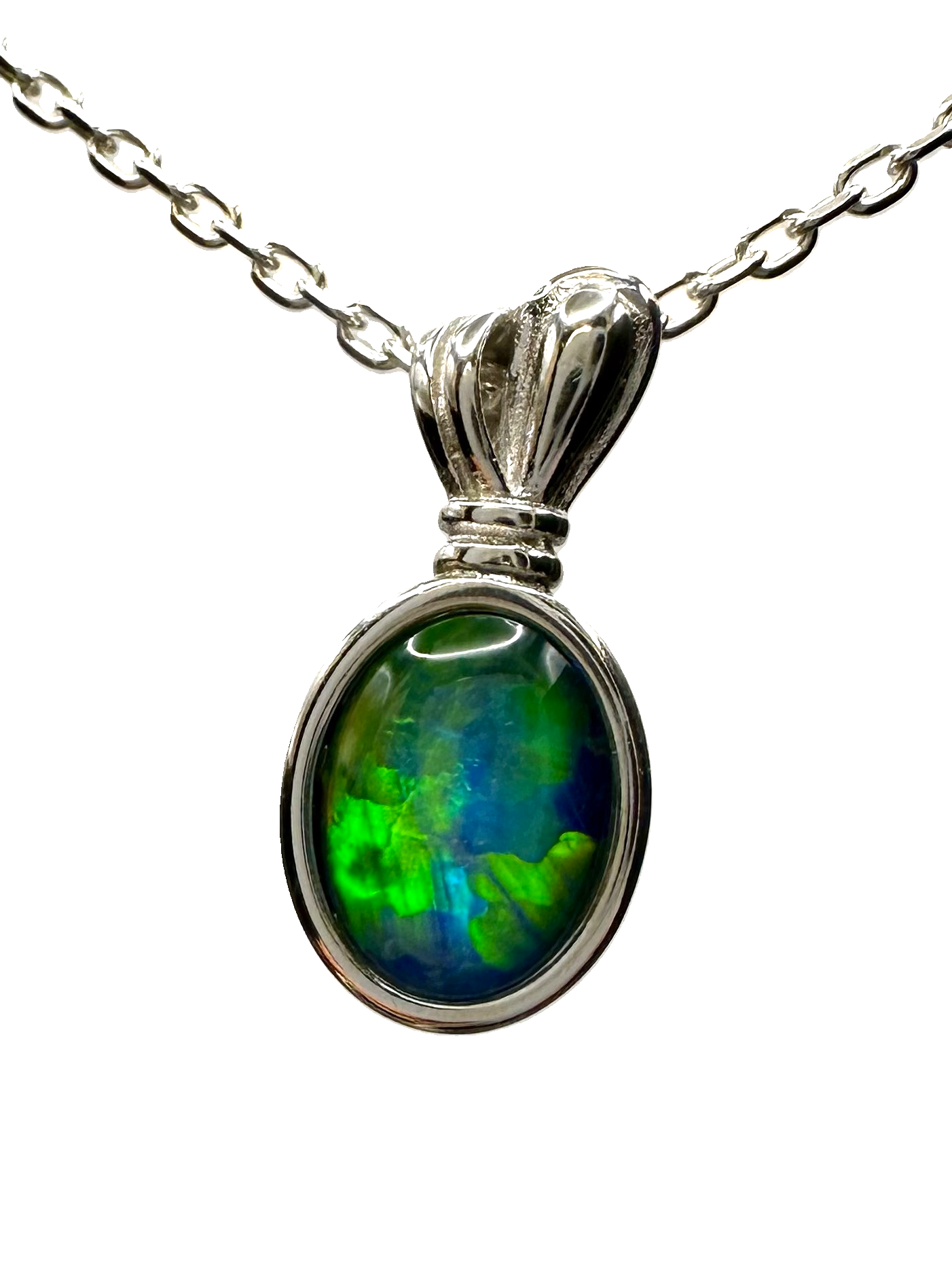 Sterling Silver Triplet Opal Pendant