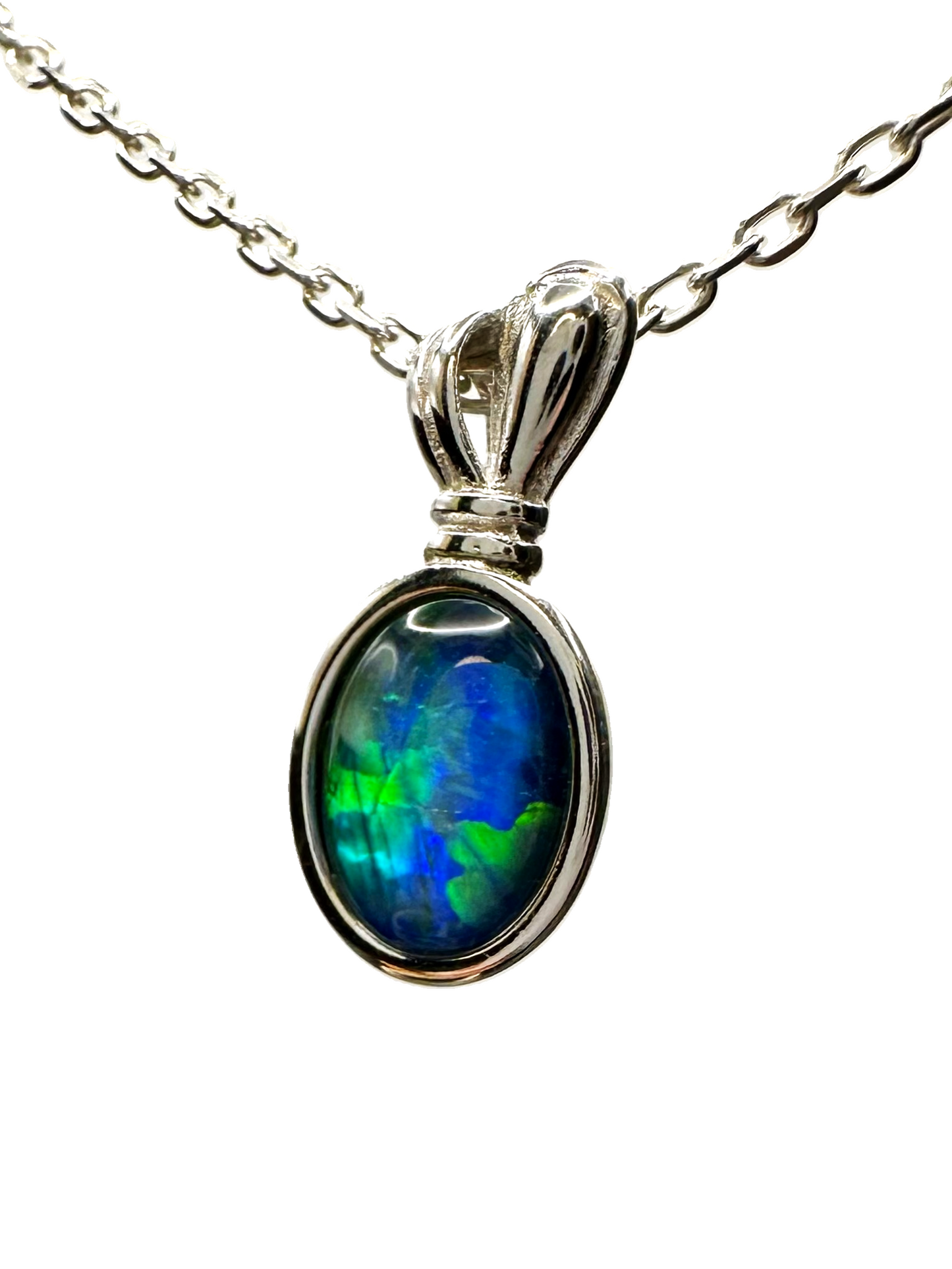 Sterling Silver Triplet Opal Pendant