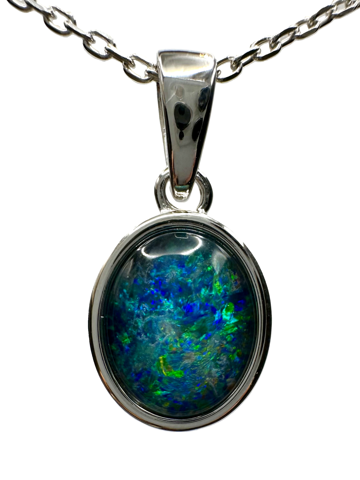 Sterling Silver Triplet Opal Pendant