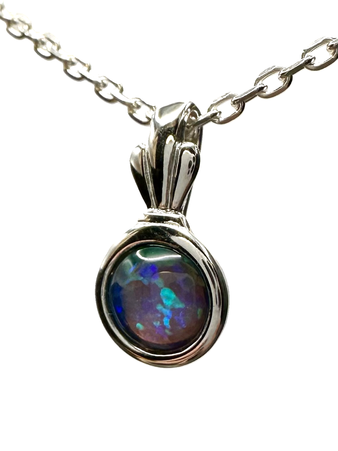 Sterling Silver Triplet Opal Pendant