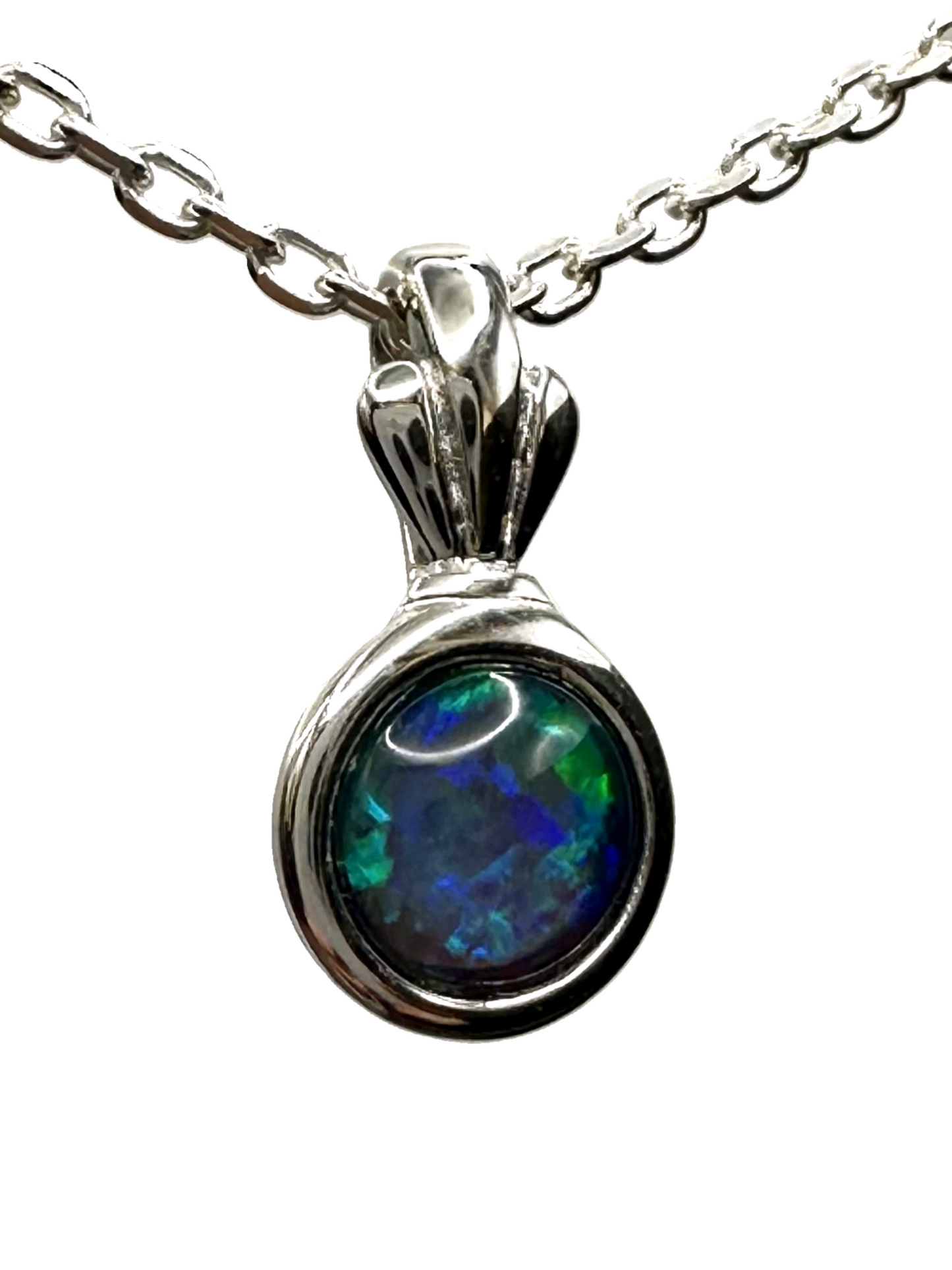 Sterling Silver Triplet Opal Pendant