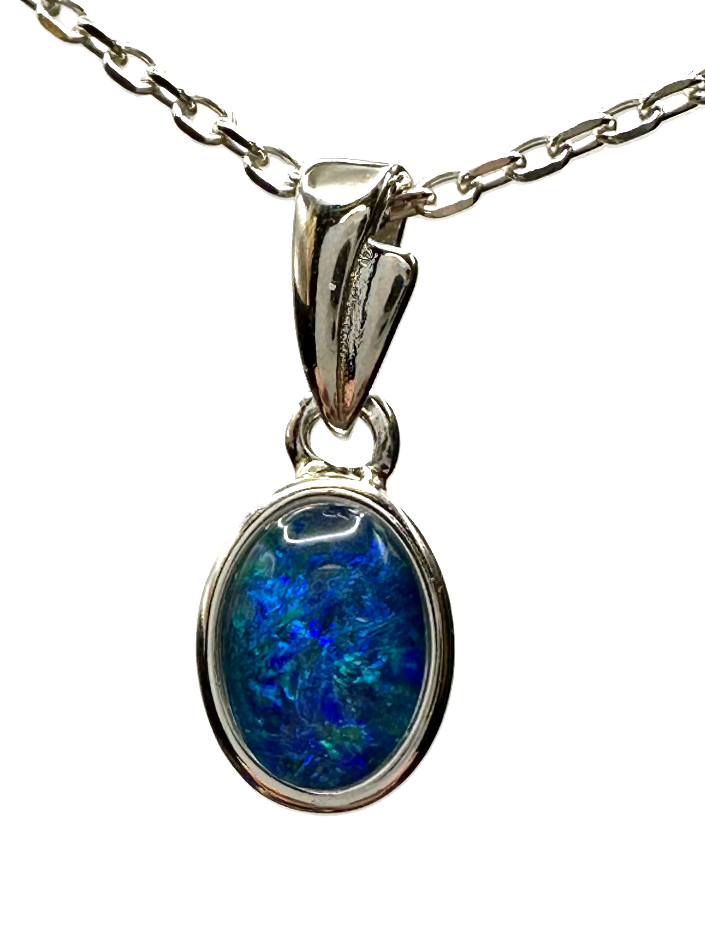 Sterling Silver Triplet Opal Pendant