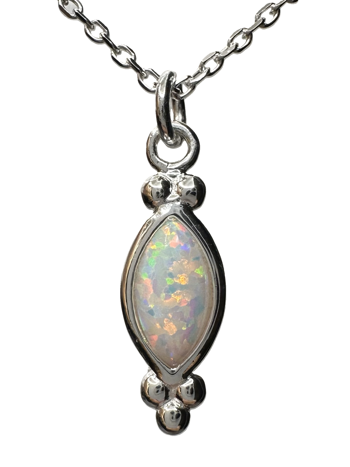 Sterling Silver White Opalite Pendant