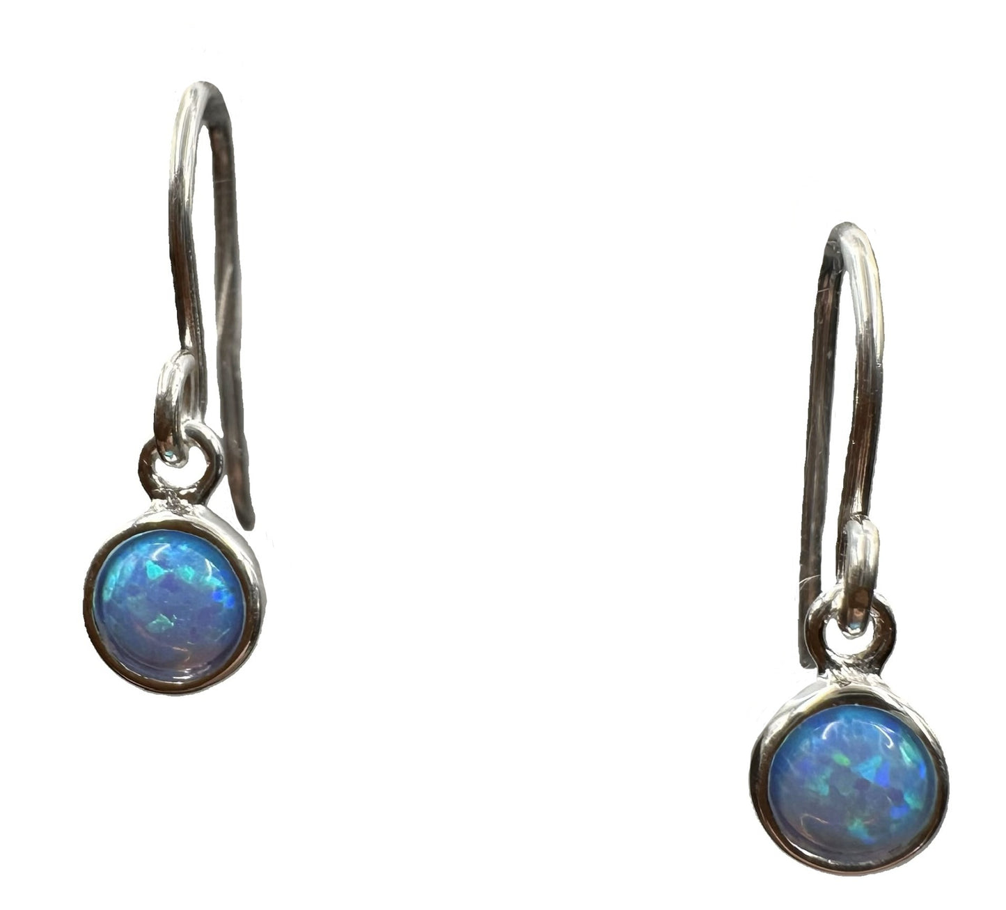 Sterling Silver Blue Opalite Earrings