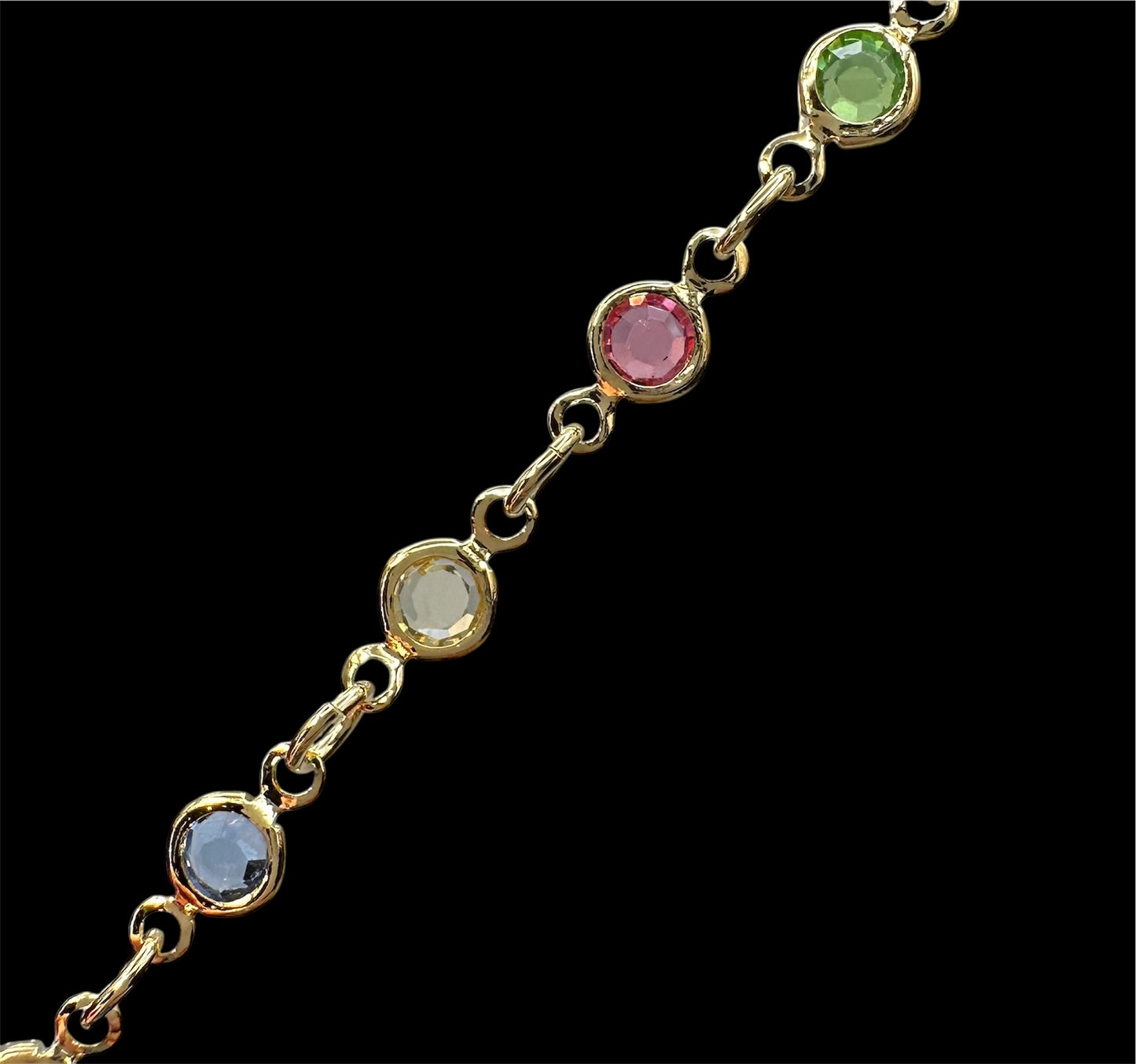 Crystal chain - Gold/Mini