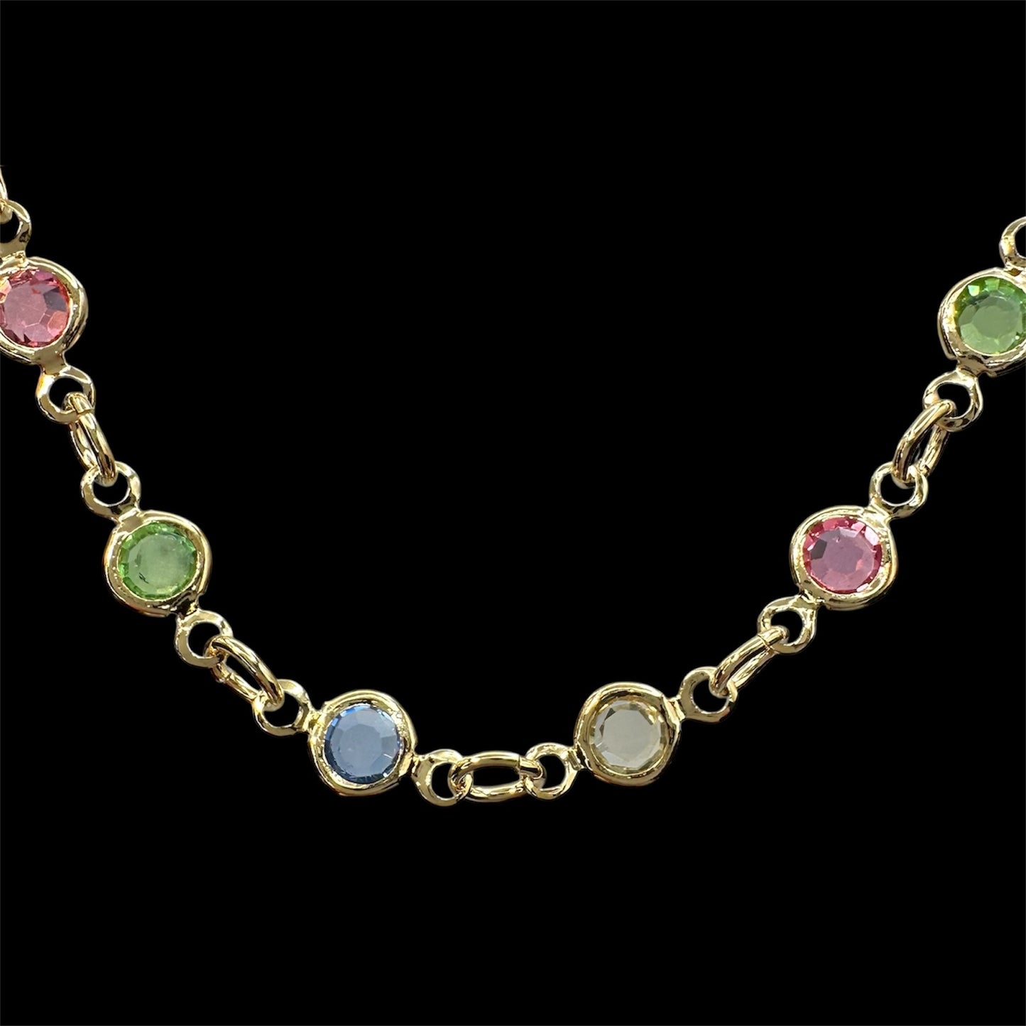 Crystal chain - Gold/Mini