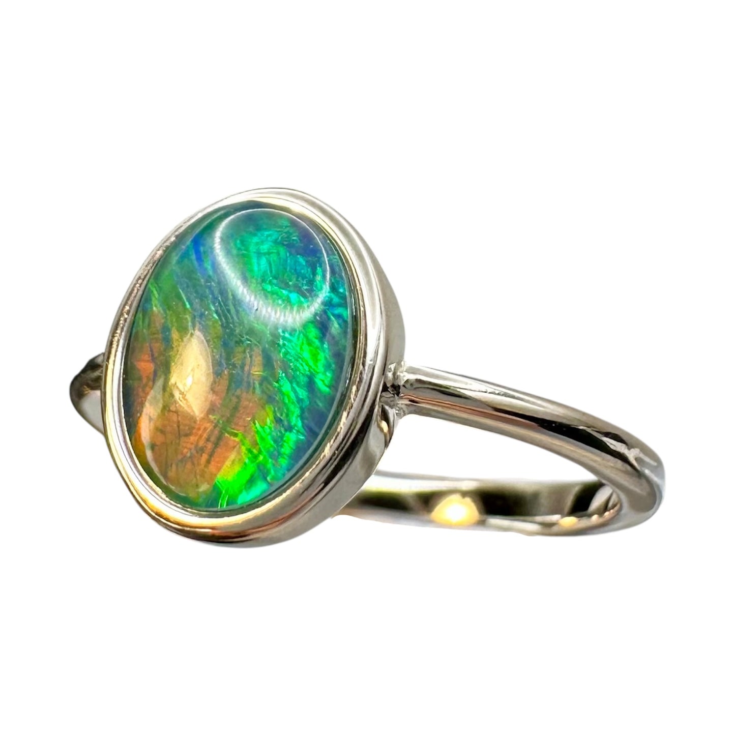 Sterling Silver Triplet Opal Ring