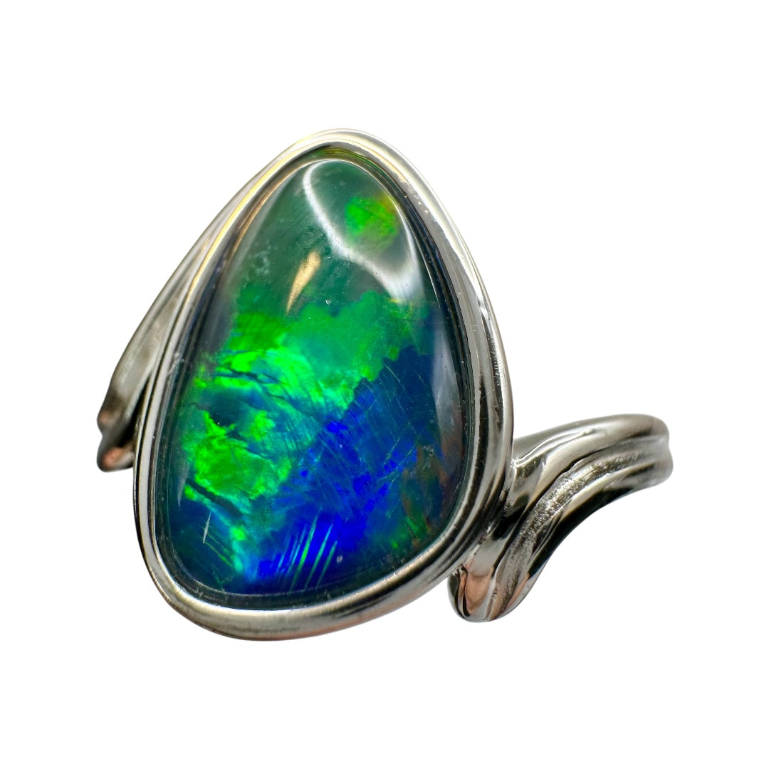Sterling Silver Triplet Opal Ring