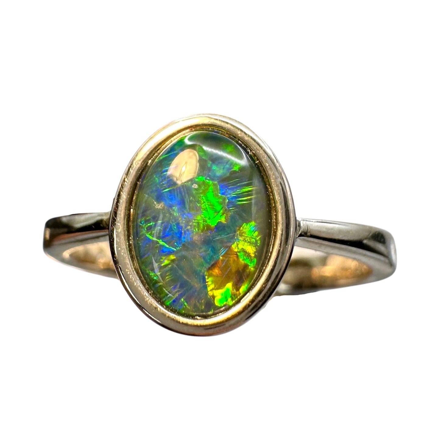 Sterling Silver Triplet Opal Ring