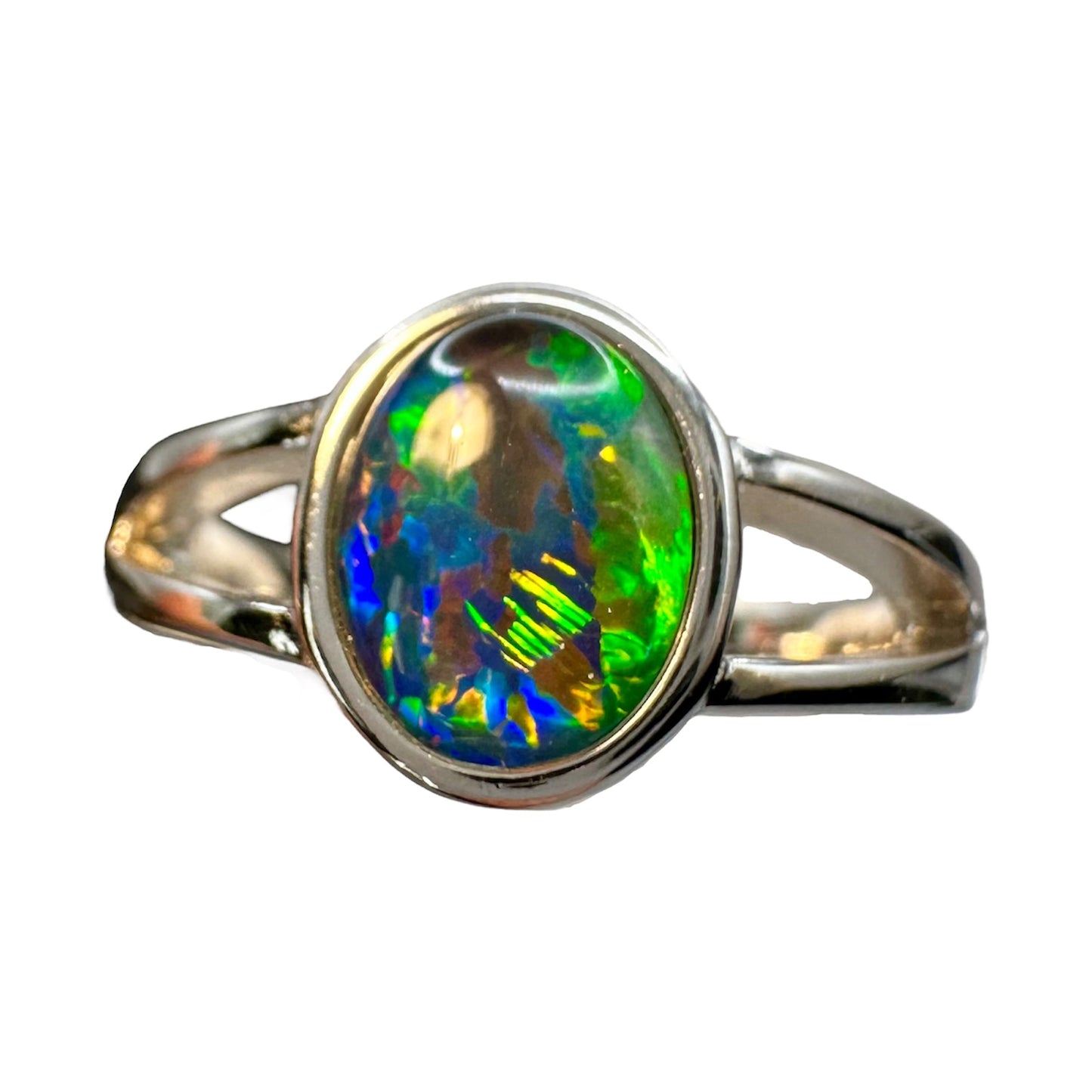 Sterling Silver Triplet Opal Ring