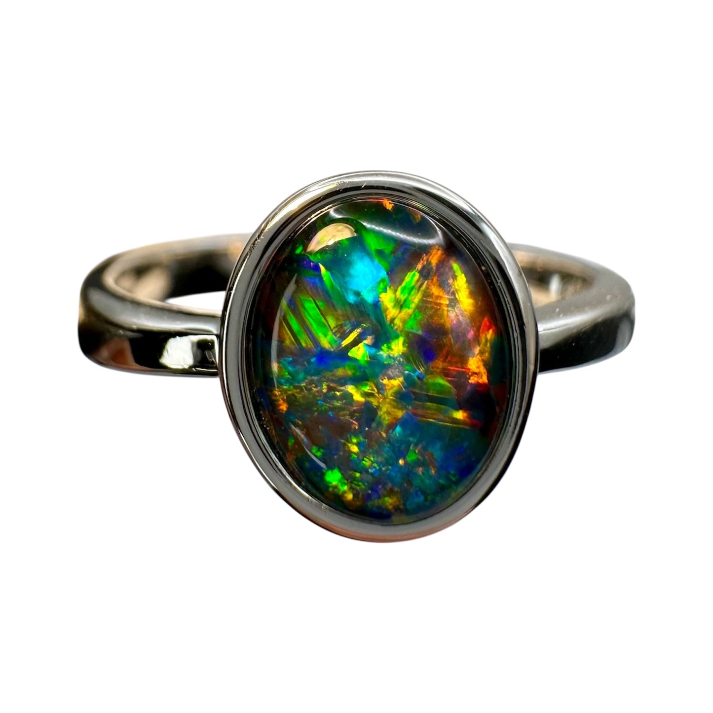 Sterling Silver Triplet Opal Ring