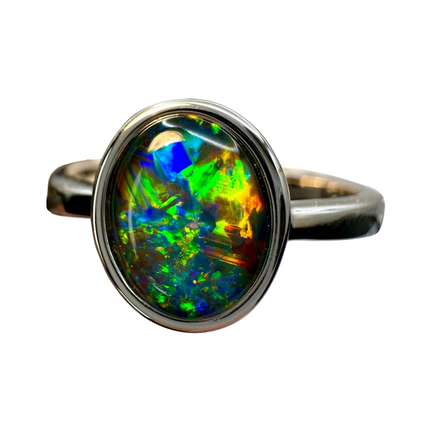 Sterling Silver Triplet Opal Ring