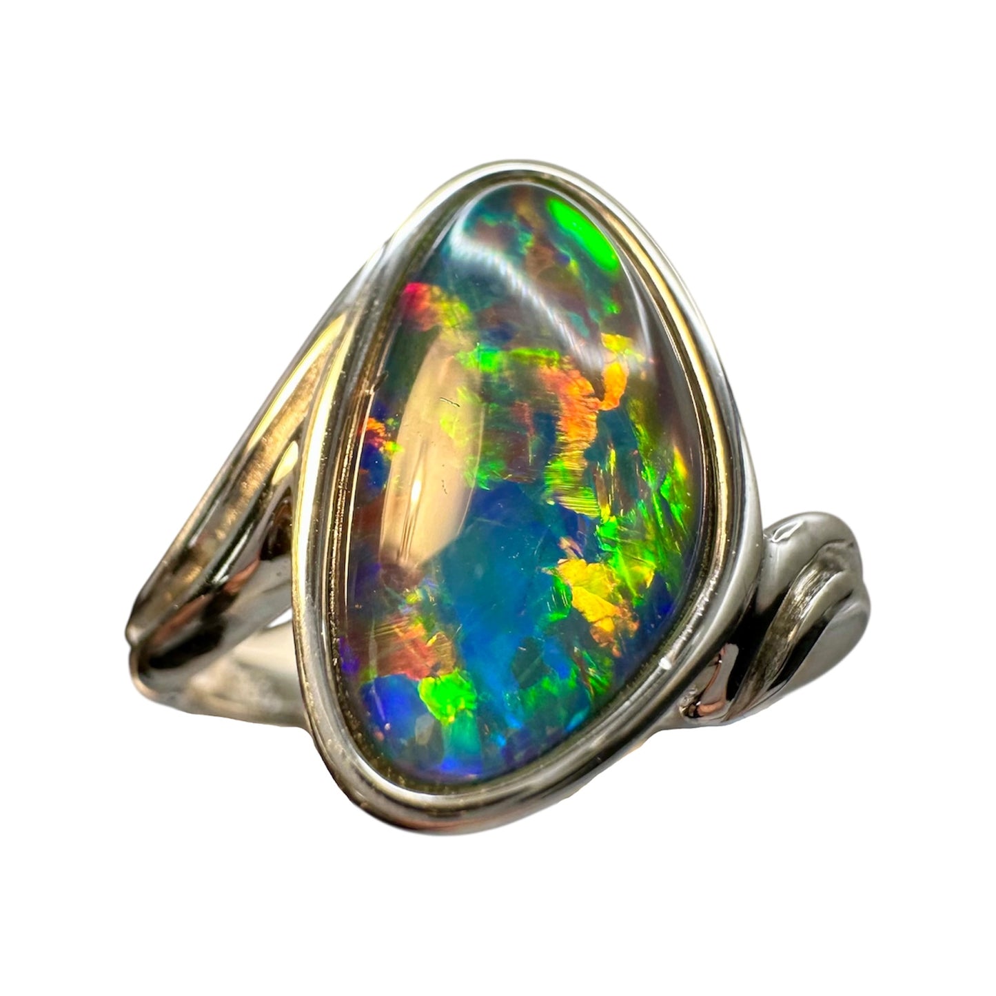 Sterling Silver Triplet Opal Ring