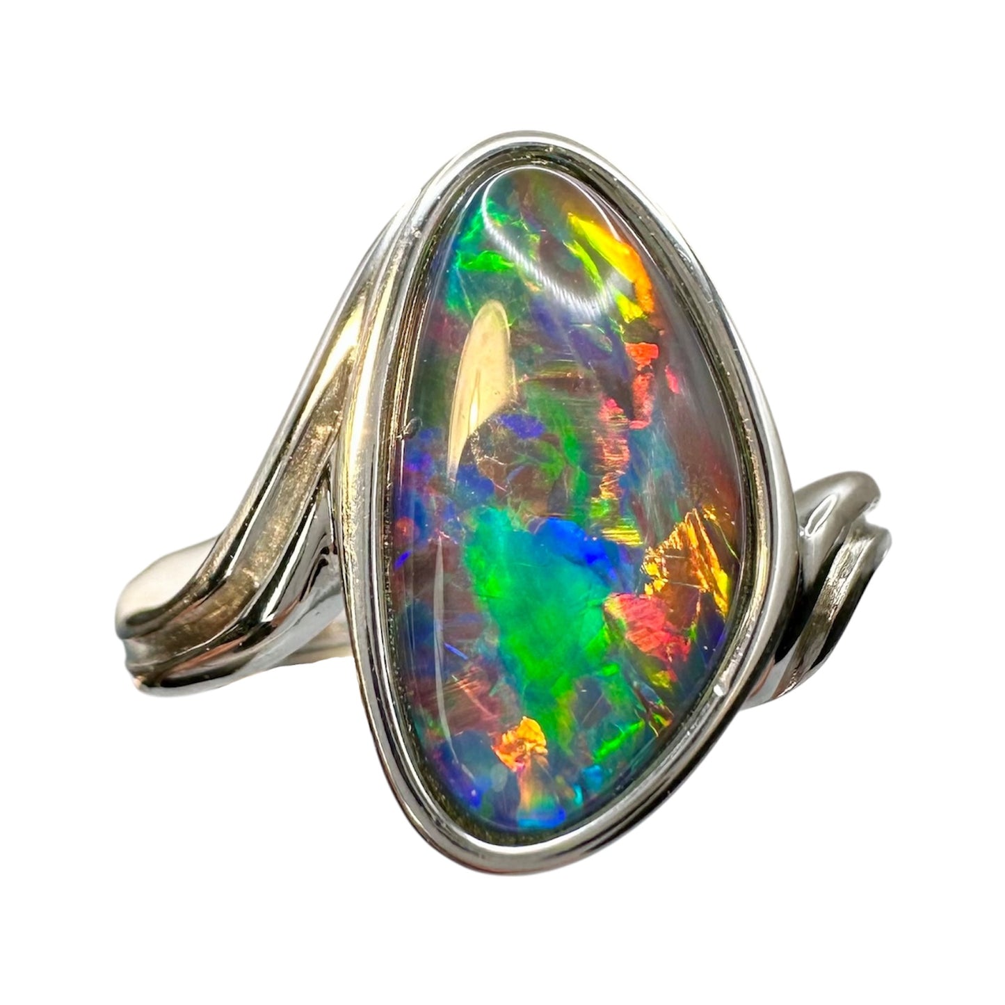 Sterling Silver Triplet Opal Ring