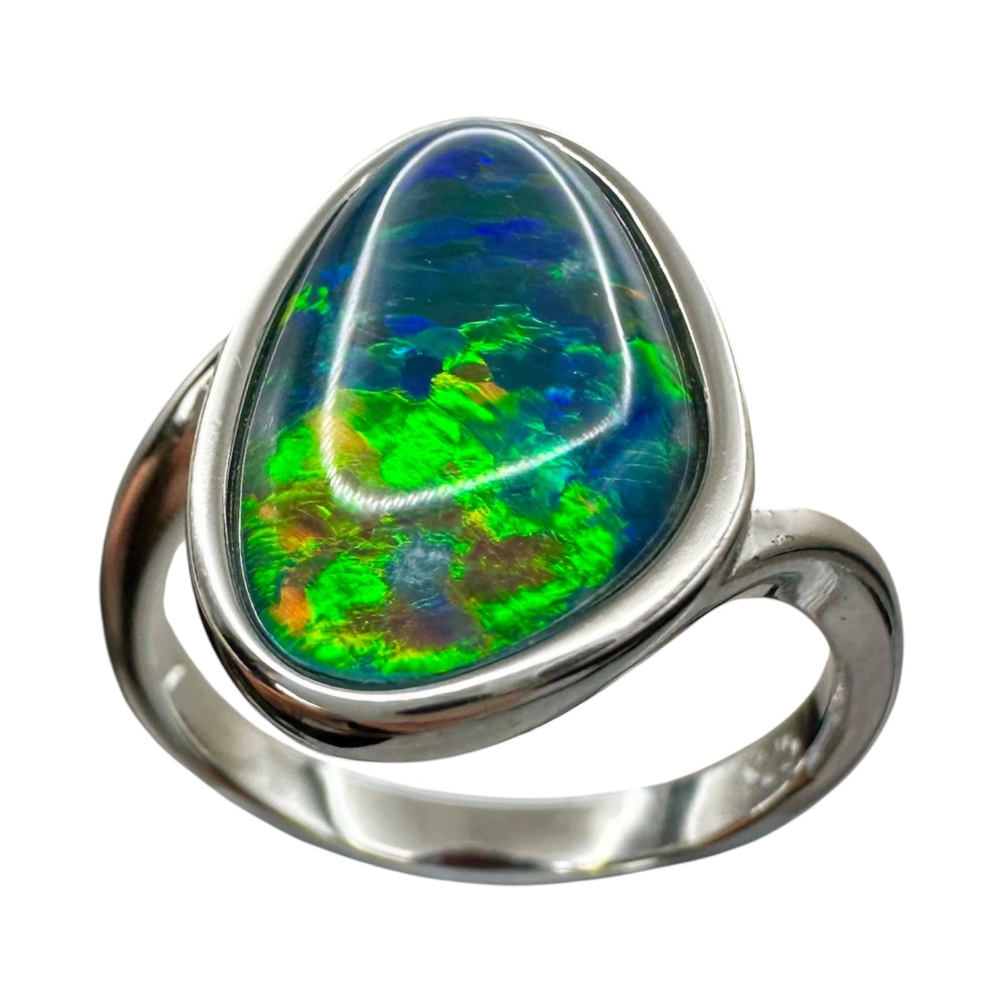 Sterling Silver Triplet Opal Ring
