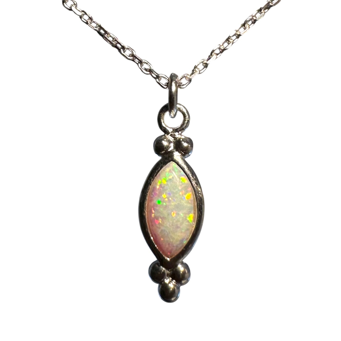 Sterling Silver White Opalite Pendant