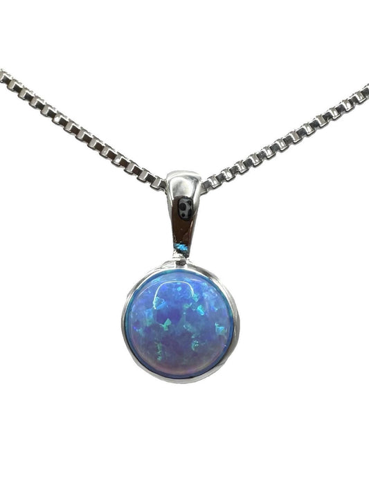 Sterling Silver Blue Opalite Pendant