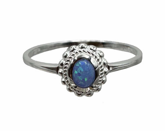 Sterling Silver Blue Opalite Ring