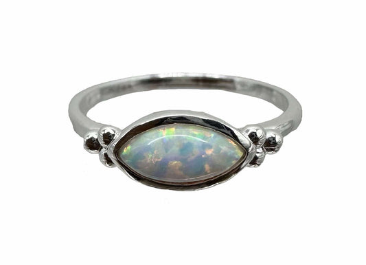Sterling Silver White Opalite Ring