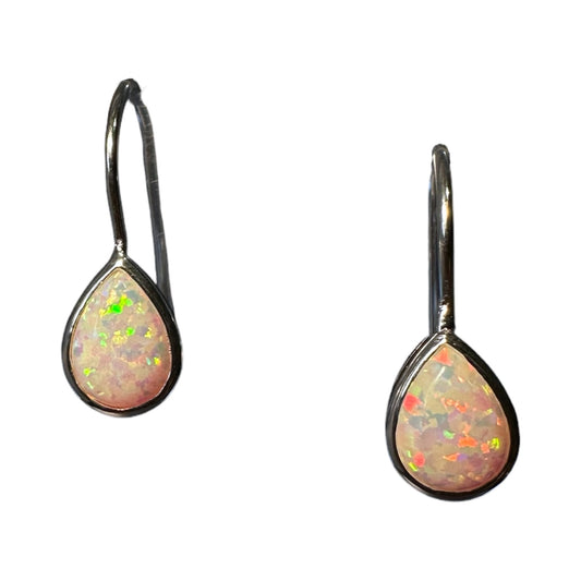 Sterling Silver White Opalite Earrings