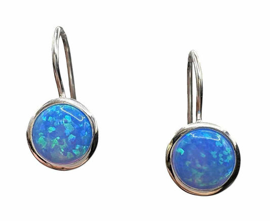 Sterling Silver Blue Opalite Earrings