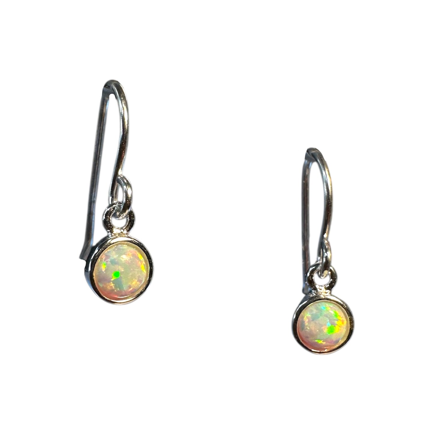 Sterling Silver White Opalite Earrings