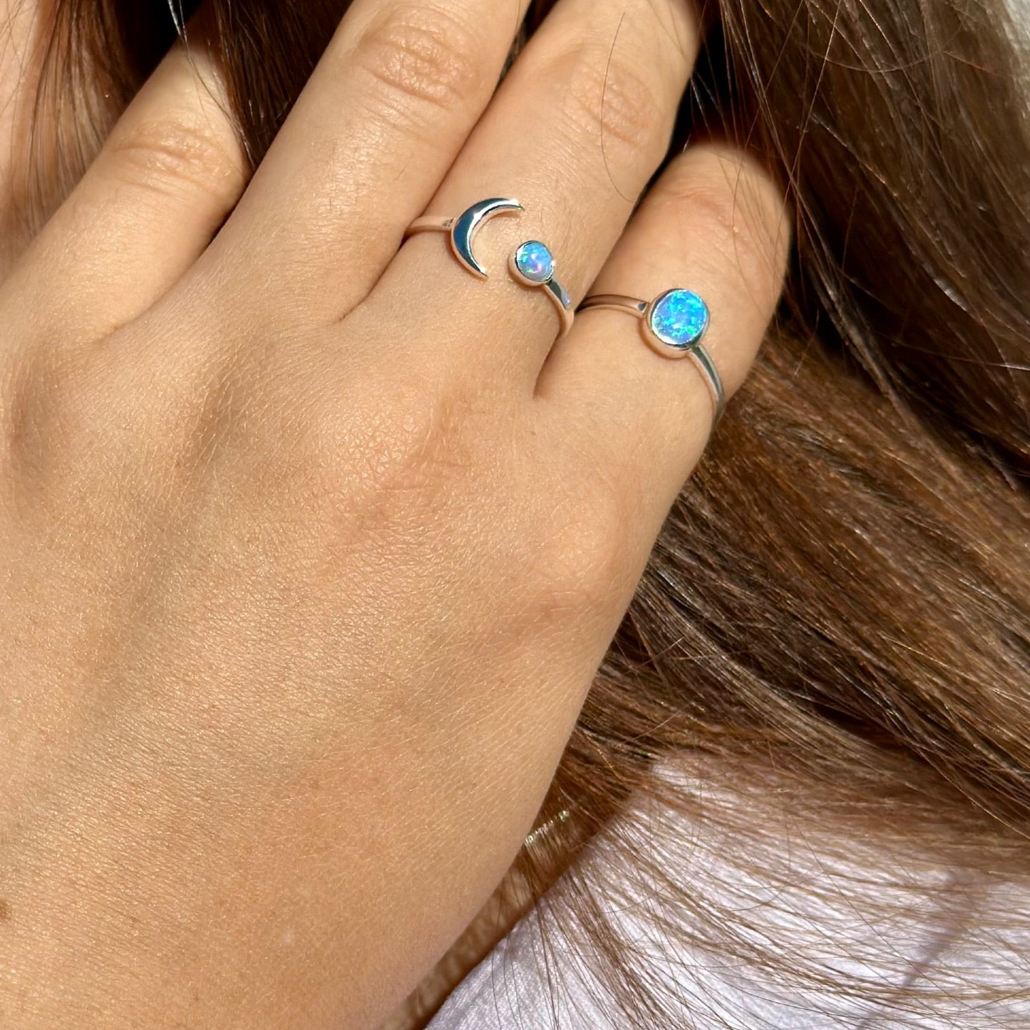 Sterling Silver Blue Opalite Ring