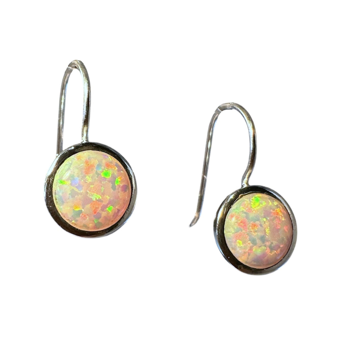 Sterling Silver White Opalite Earrings