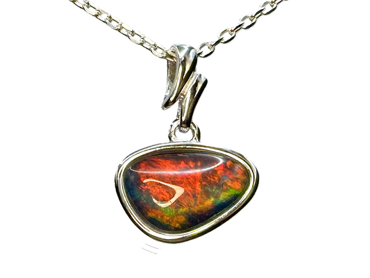 Sterling Silver Triplet Opal Pendant