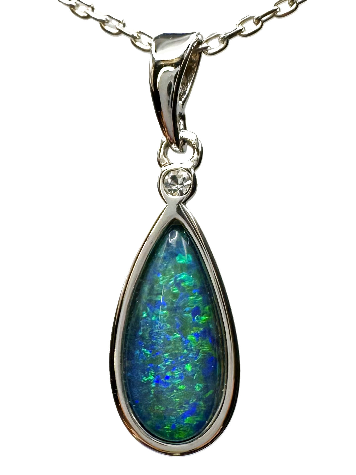 Sterling Silver Triplet Opal Pendant