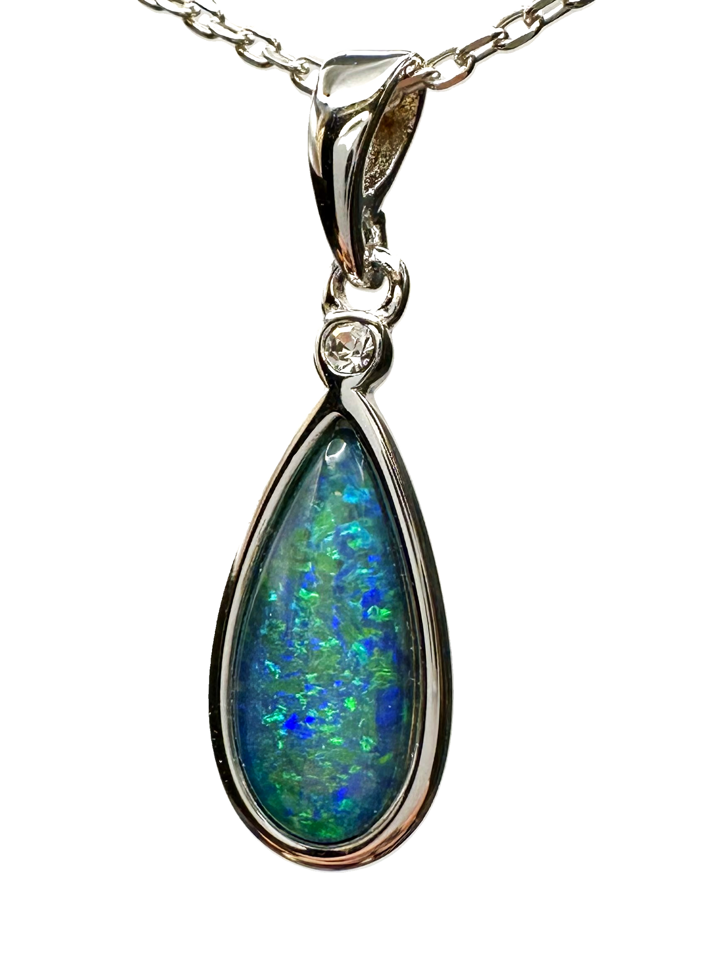 Sterling Silver Triplet Opal Pendant