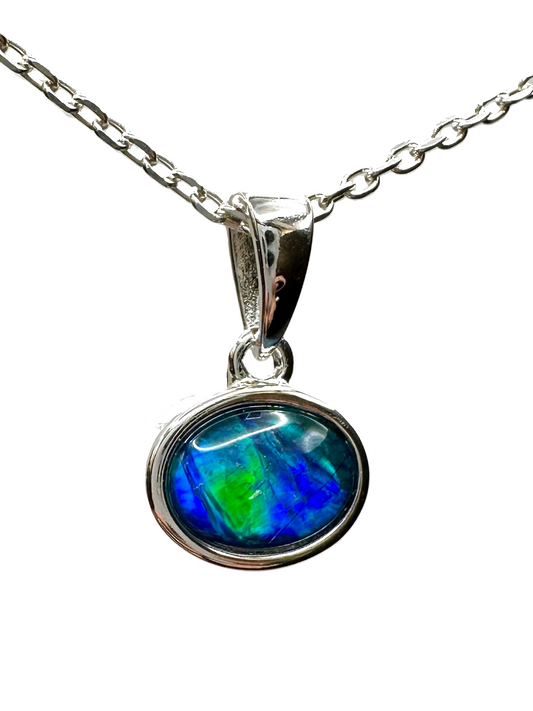 Sterling Silver Triplet Opal Pendant