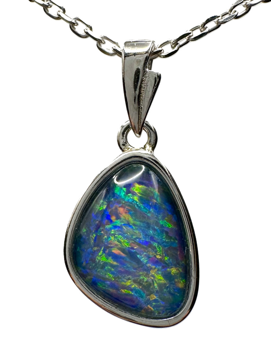 Sterling Silver Triplet Opal Pendant