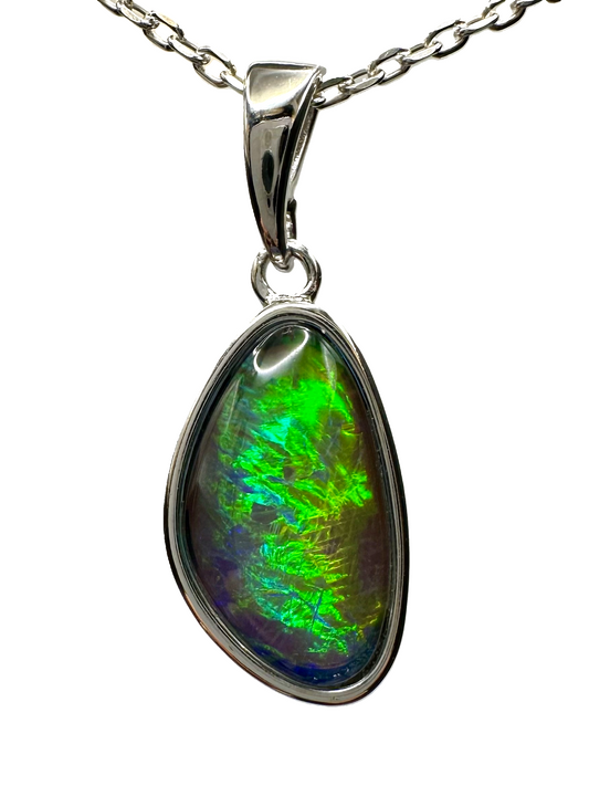 Sterling Silver Triplet Opal Pendant